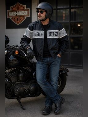 Harley-Davidson Racing Jacket with Iconic Logo Sz 3XL